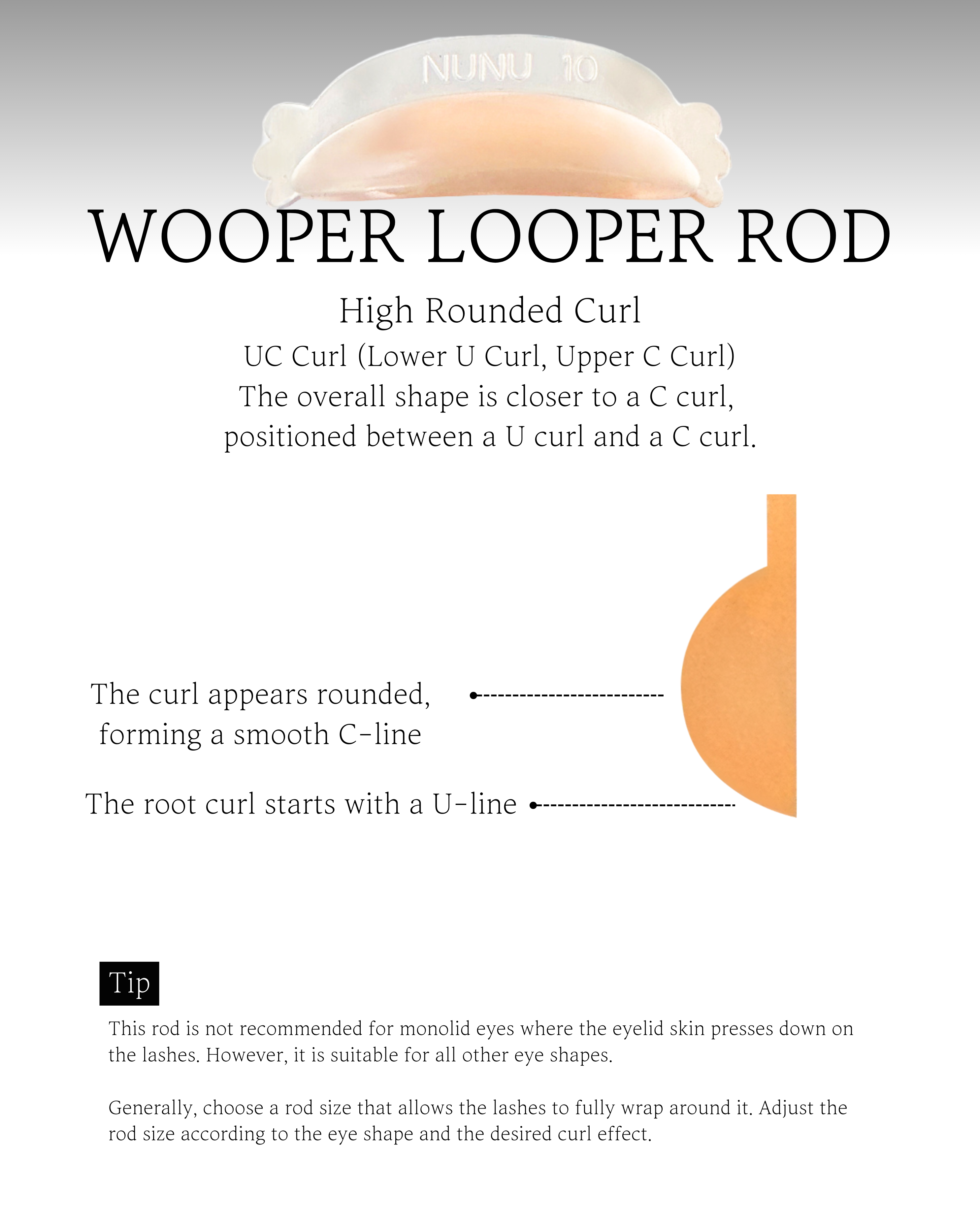 WOOPER LOOPER ROD - Korean lash lift
